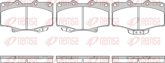 Remsa 0429.14 - Тормозные колодки, дисковые, комплект www.autospares.lv