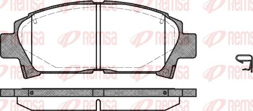 Remsa 0427.02 - Тормозные колодки, дисковые, комплект www.autospares.lv