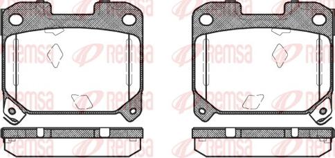 Remsa 0475.04 - Тормозные колодки, дисковые, комплект www.autospares.lv