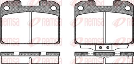 Remsa 0476.00 - Bremžu uzliku kompl., Disku bremzes www.autospares.lv