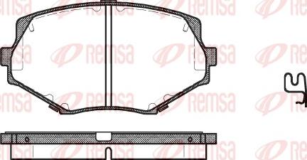 Remsa 0478.02 - Тормозные колодки, дисковые, комплект www.autospares.lv