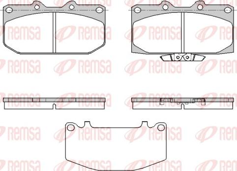 Remsa 0599.32 - Тормозные колодки, дисковые, комплект www.autospares.lv