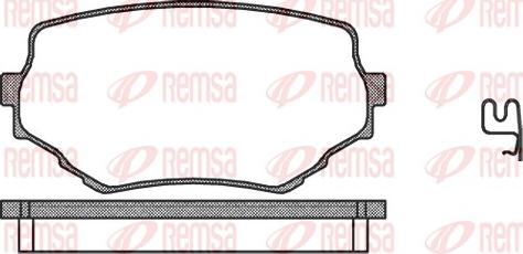 Remsa 0594.02 - Тормозные колодки, дисковые, комплект www.autospares.lv