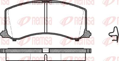 Remsa 0595.02 - Тормозные колодки, дисковые, комплект www.autospares.lv