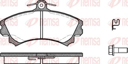 Remsa 0590.21 - Тормозные колодки, дисковые, комплект www.autospares.lv