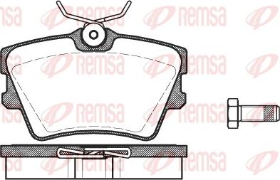 Remsa 0591.00 - Тормозные колодки, дисковые, комплект www.autospares.lv