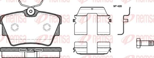 Remsa 0591.20 - Bremžu uzliku kompl., Disku bremzes autospares.lv