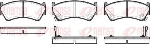 Remsa 0592.02 - Тормозные колодки, дисковые, комплект www.autospares.lv