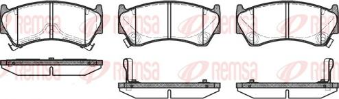 Remsa 0592.12 - Тормозные колодки, дисковые, комплект www.autospares.lv