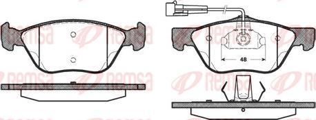 Remsa 0589.02 - Тормозные колодки, дисковые, комплект www.autospares.lv