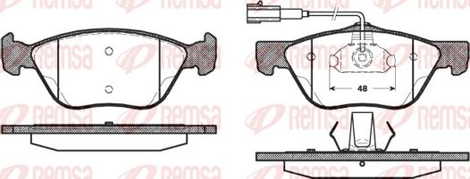 Remsa 0589.22 - Brake Pad Set, disc brake www.autospares.lv