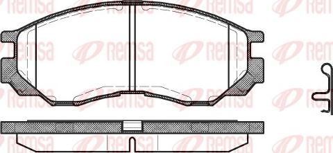 Remsa 0583.00 - Тормозные колодки, дисковые, комплект www.autospares.lv