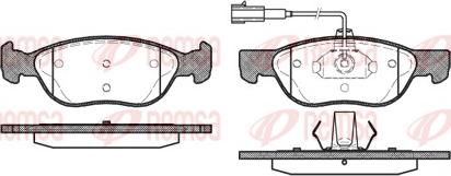 Remsa 0587.22 - Bremžu uzliku kompl., Disku bremzes www.autospares.lv