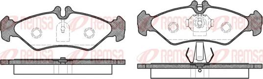 Remsa 0579.00 - Тормозные колодки, дисковые, комплект www.autospares.lv