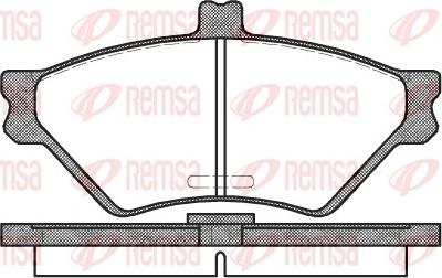 Remsa 0574.00 - Тормозные колодки, дисковые, комплект www.autospares.lv