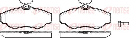 Remsa 0576.00 - Brake Pad Set, disc brake www.autospares.lv