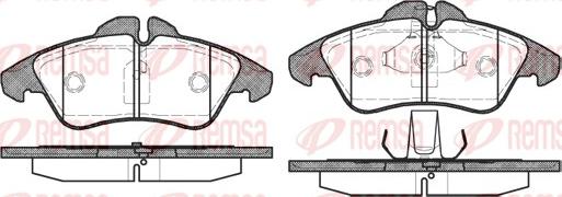 Remsa 0578.00 - Тормозные колодки, дисковые, комплект www.autospares.lv