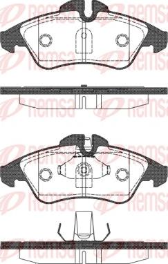 Remsa 0578.10 - Тормозные колодки, дисковые, комплект www.autospares.lv