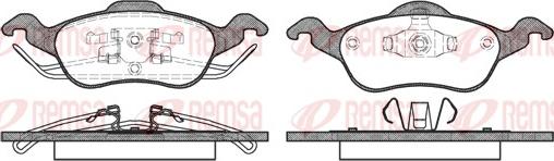 Remsa 0691.00 - Тормозные колодки, дисковые, комплект www.autospares.lv