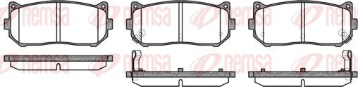 Remsa 0649.02 - Тормозные колодки, дисковые, комплект www.autospares.lv