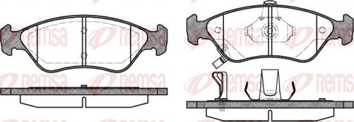 Remsa 0648.02 - Тормозные колодки, дисковые, комплект www.autospares.lv