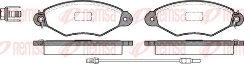 Remsa 0643.01 - Тормозные колодки, дисковые, комплект www.autospares.lv