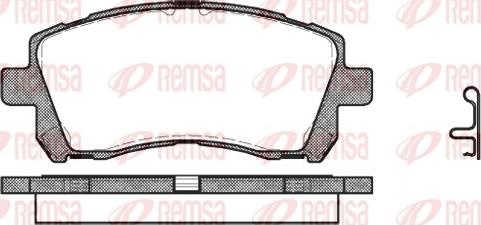 Remsa 0655.02 - Тормозные колодки, дисковые, комплект www.autospares.lv