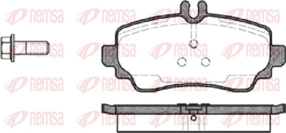 Remsa 0650.00 - Bremžu uzliku kompl., Disku bremzes autospares.lv