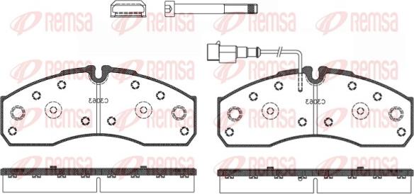 Remsa 0651.42 - Тормозные колодки, дисковые, комплект www.autospares.lv