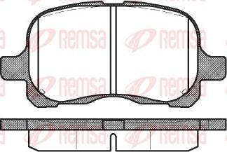 Remsa 0652.00 - Тормозные колодки, дисковые, комплект www.autospares.lv