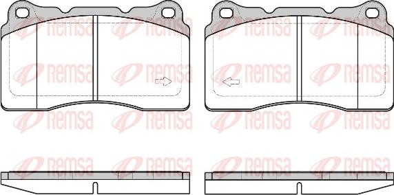 Remsa 0666.40 - Bremžu uzliku kompl., Disku bremzes www.autospares.lv