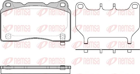 Remsa 0666.64 - Bremžu uzliku kompl., Disku bremzes www.autospares.lv