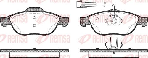 Remsa 0660.02 - Тормозные колодки, дисковые, комплект www.autospares.lv