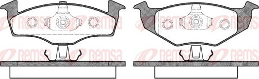 Remsa 0609.00 - Тормозные колодки, дисковые, комплект www.autospares.lv