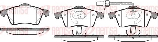 Remsa 0618.01 - Тормозные колодки, дисковые, комплект www.autospares.lv