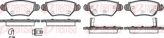 Remsa 0685.22 - Тормозные колодки, дисковые, комплект www.autospares.lv