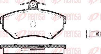 Remsa 0631.00 - Тормозные колодки, дисковые, комплект www.autospares.lv