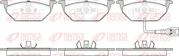 Remsa 0633.41 - Тормозные колодки, дисковые, комплект www.autospares.lv