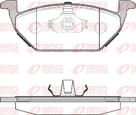 Remsa 0633.00 - Brake Pad Set, disc brake www.autospares.lv