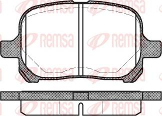 Remsa 0621.00 - Brake Pad Set, disc brake www.autospares.lv