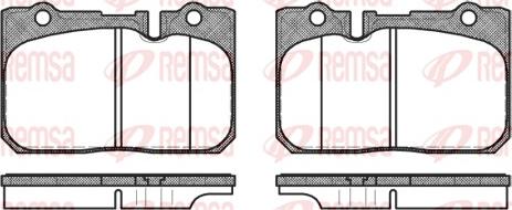 Remsa 0679.00 - Тормозные колодки, дисковые, комплект www.autospares.lv