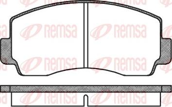 Remsa 0094.00 - Тормозные колодки, дисковые, комплект www.autospares.lv