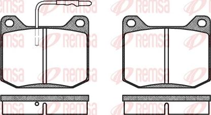 Remsa 0045.32 - Тормозные колодки, дисковые, комплект www.autospares.lv