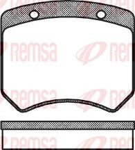 Remsa 0051.00 - Тормозные колодки, дисковые, комплект www.autospares.lv