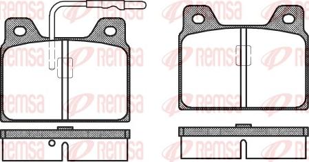 Remsa 0068.02 - Тормозные колодки, дисковые, комплект www.autospares.lv