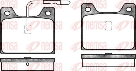 Remsa 0068.12 - Тормозные колодки, дисковые, комплект www.autospares.lv