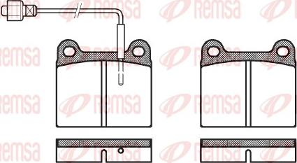 Remsa 0006.02 - Тормозные колодки, дисковые, комплект www.autospares.lv