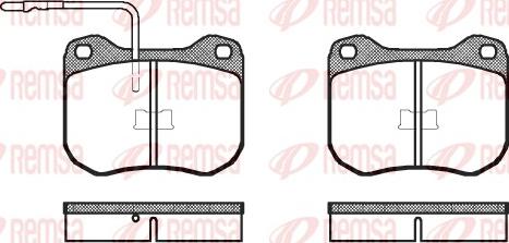 Remsa 0001.02 - Bremžu uzliku kompl., Disku bremzes www.autospares.lv