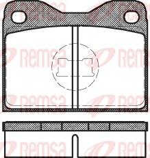 Remsa 0008.30 - Тормозные колодки, дисковые, комплект www.autospares.lv