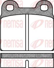 Remsa 0007.00 - Тормозные колодки, дисковые, комплект www.autospares.lv